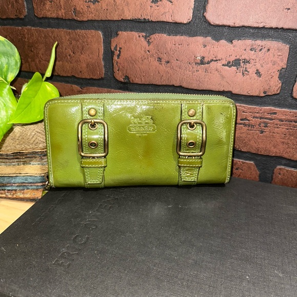 Coach Handbags - "RARE" COACH Double Buckle Zip Around Clutch Wallet